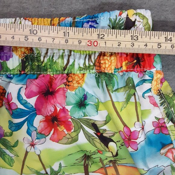 Vintage OP Girls Athletic Shorts Size M (7-9) Drawstring Floral Pullon Easy Care - Picture 4 of 5